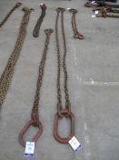 2 Leg Lifting Chain with Open Hooks, 3m