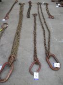 2 Leg Lifting Chain with Open Hooks, 2m