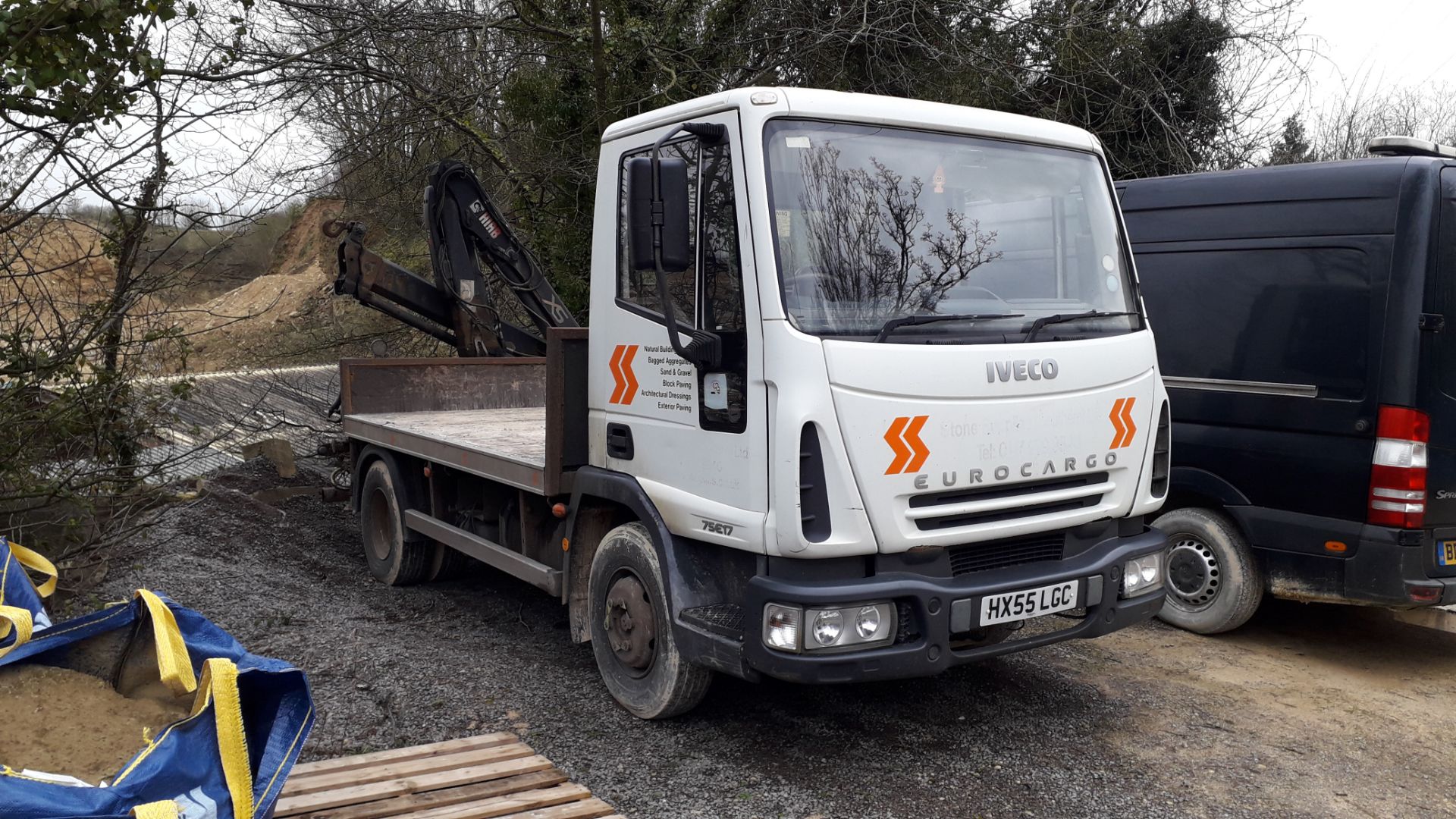 Iveco Euro Cargo 75 E17, Registration HX55 LGC – V5 Document (no keys or batteries) with Hiab XS 055