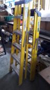 2 x Electrician Step Ladders (1 x 5 tread and 1 x 6 tread)