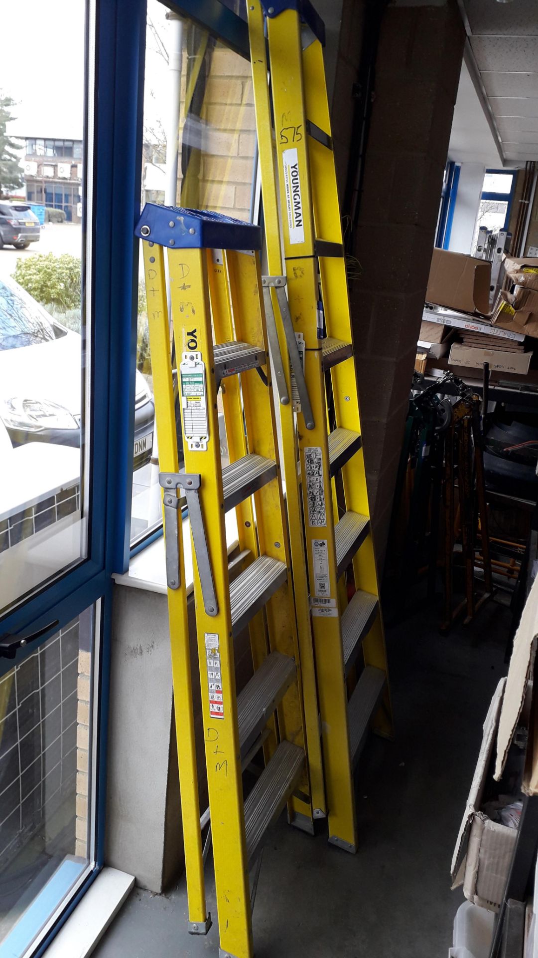 2 x Youngman Step Ladders (1 x 6 tread and 1 x 8 tread) - Image 2 of 2