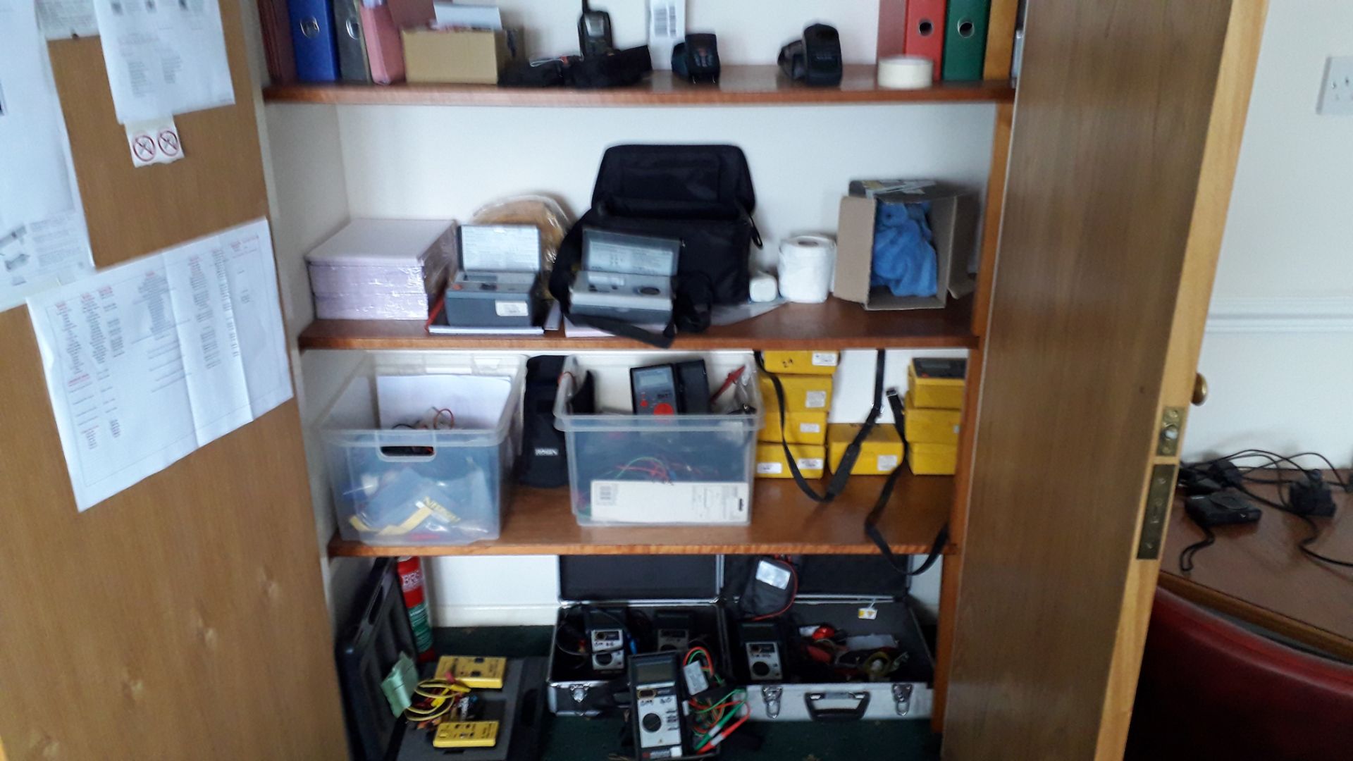 Contents of Cupboard containing various testing equipment in unknown condition to include, Newlec - Image 2 of 17