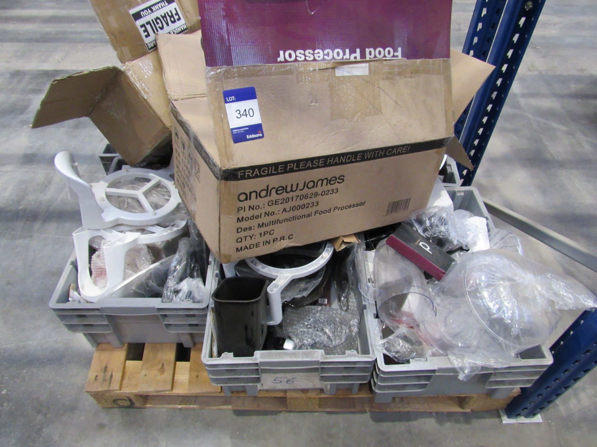 Quantity of Customer Returns to Pallet, items not tested. This lot may include both working and