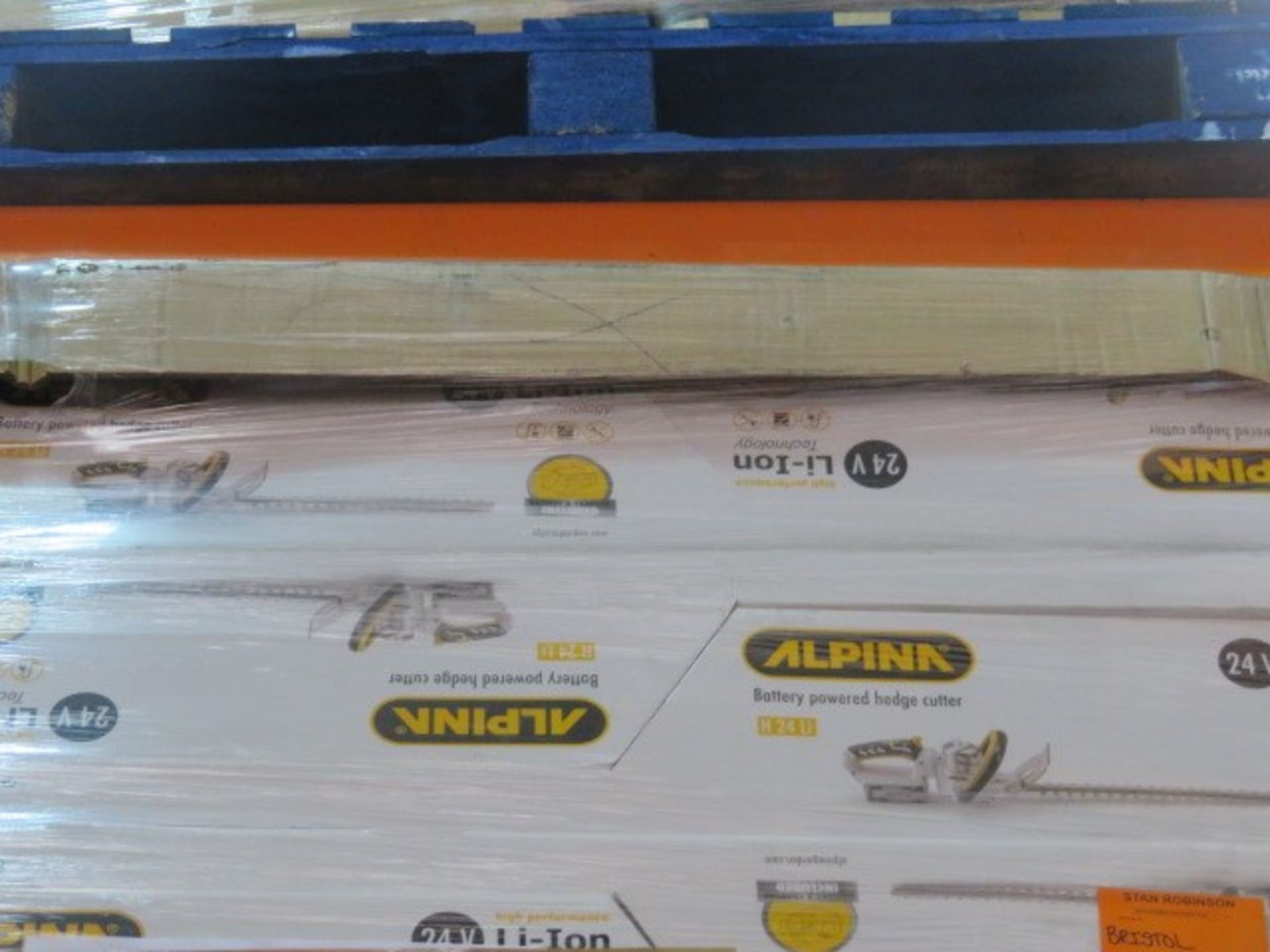 Pallet To Contain 40 x Brand New Boxed Alpina H24LI 24V Li-ion Battery Powered Hedge Trimmer With