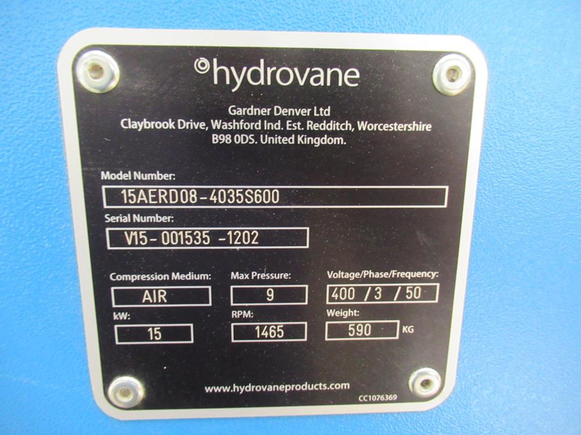 Hydrovane Compare F26M Air Compressor 3PH Air Compressor - Image 5 of 5