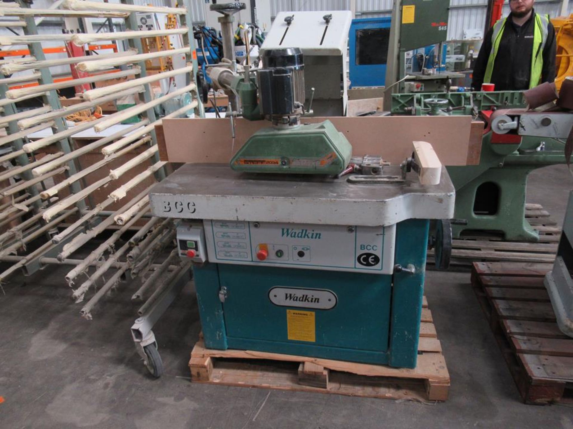 Wadkin BCC Spindle Moulder with Steff 2034 Power Feeder