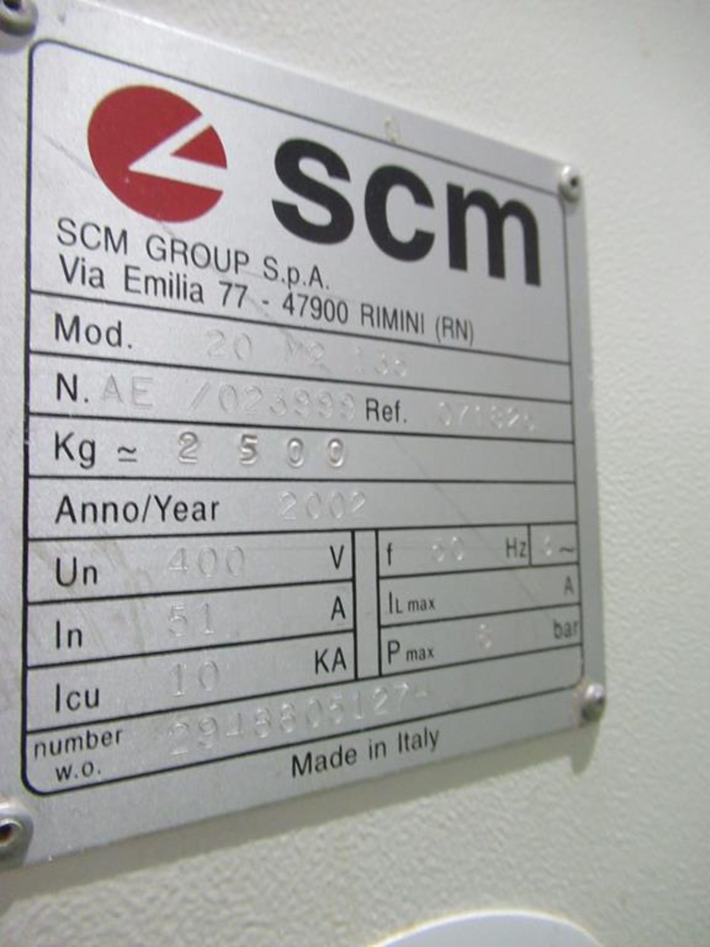 2002 SCM Sandya 20 Wide Belt Sander - Image 6 of 6