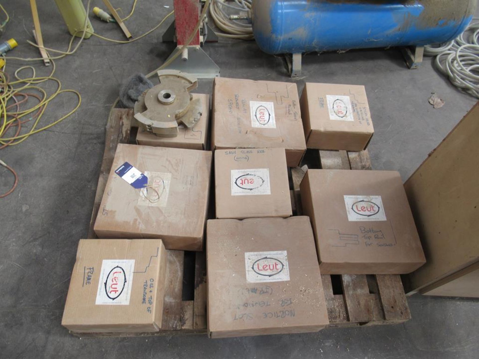 Pallet to Contain Various 'Leut' Woodworking Tooling