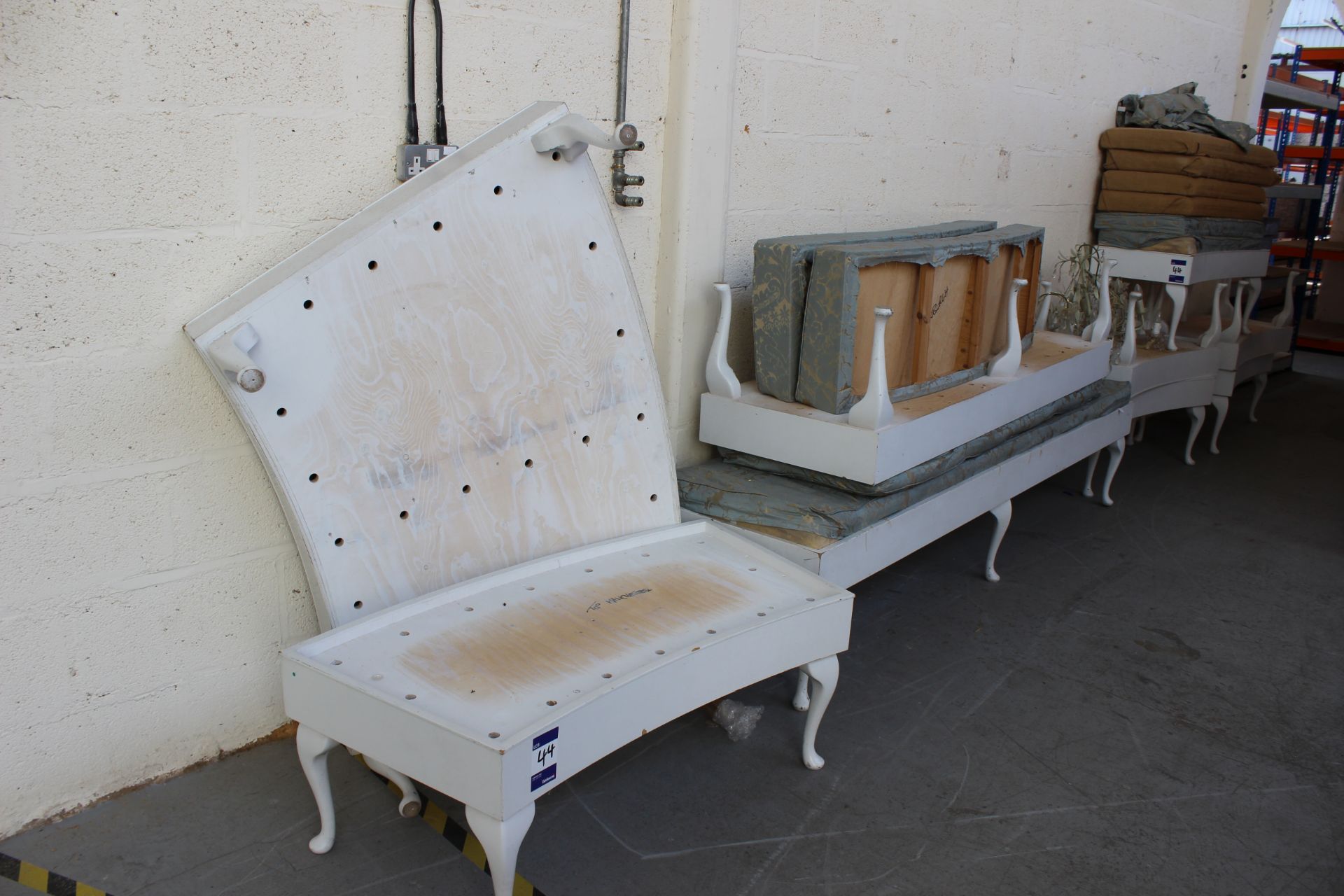 Quantity of ornate padded Shop Furniture and Chandeliers