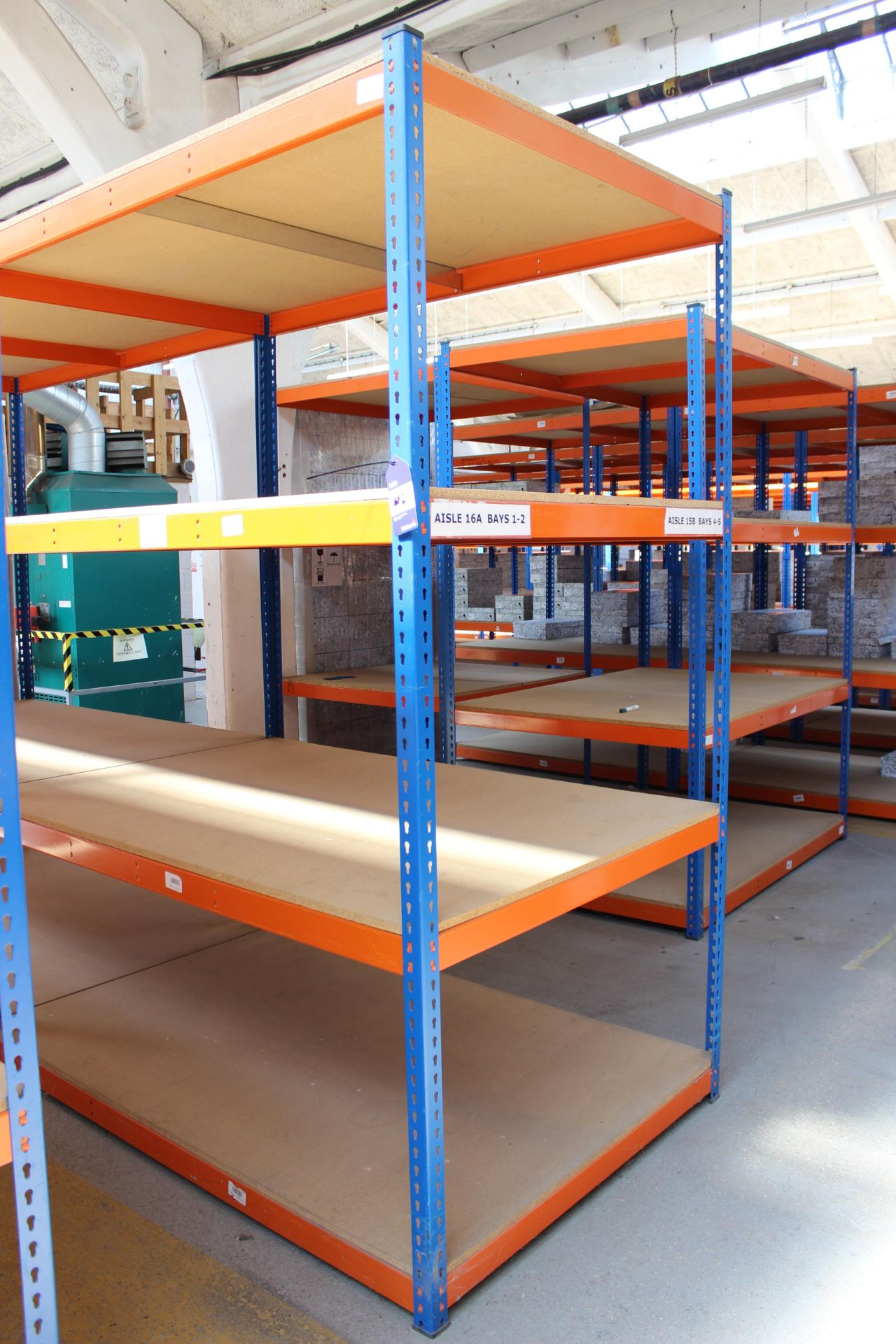 17 bays of Shelving/Racking, 48in depth