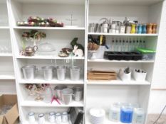 A Large Selection of Catering Items & Decorations including Glassware, Knives, Buckets etc