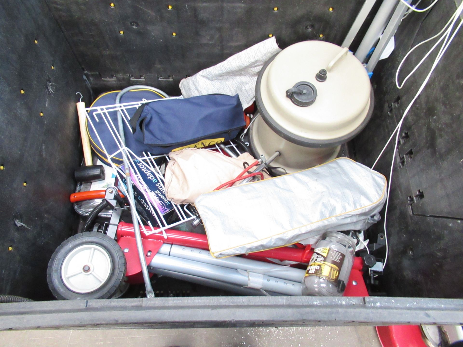 A Stillage of various Camping/Caravaning Equipment etc (stillage not included)