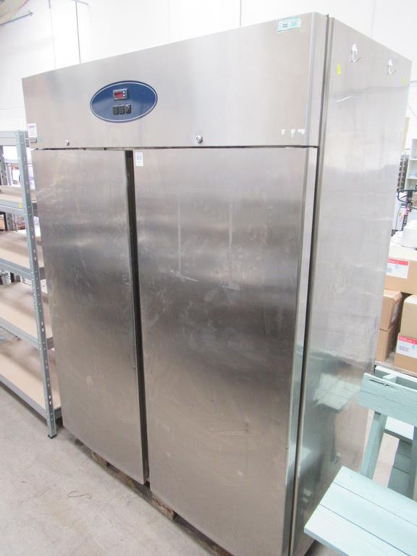 An Electrolux S/Steel Twin Freezer