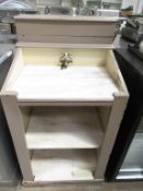 A 3 tier Marble and Wood Unit
