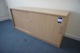 Oak Effect Double Door Office Cabinet