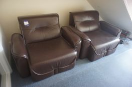 2 Leather Effect Leather Chairs