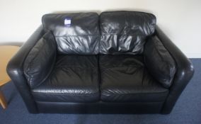 2-Seater Leather Effect Sofa