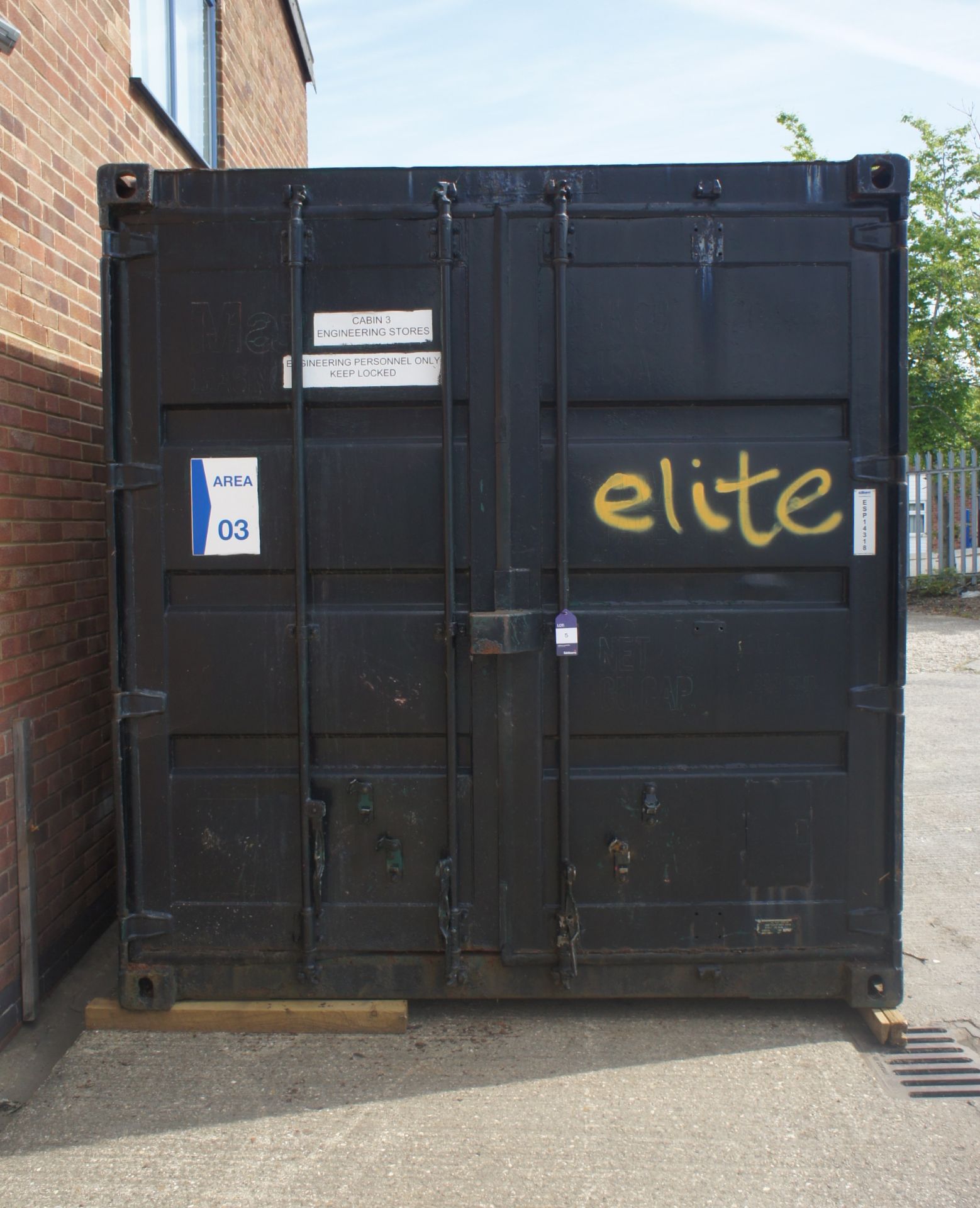 20ft Steel/Shipping Storage Container - Image 3 of 4