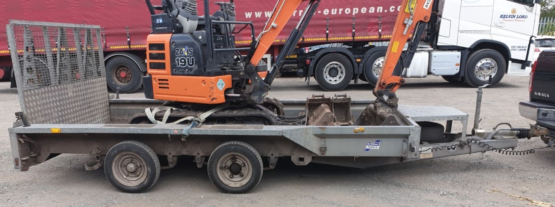 Ifor Williams 3500kg twin axle plant trailer (loca