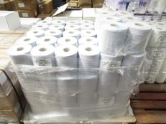 A pallet to contain 21 x packs 6 per pack of Blue Centre Feed Rolls 19cm - 150mts 2 ply