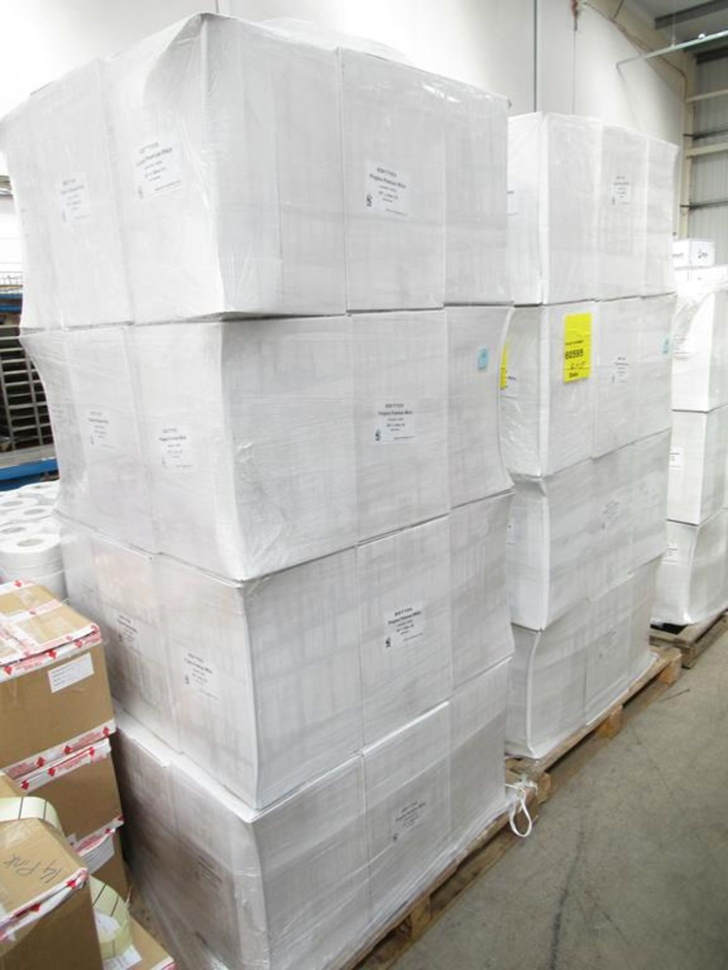 Pallet to contain 36 boxes of Progena Premium White Couch Rolls (20" x 40m per roll, 9 rolls per box