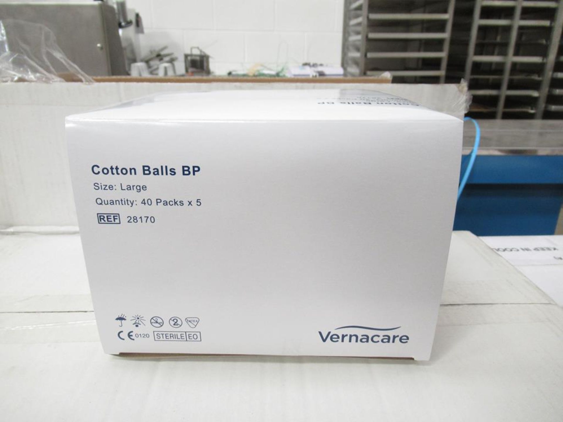 4 x boxes 9 x per box of white Couch Roll and 6 x boxes 6 per box Vernacare Cotton Balls size Large - Image 3 of 3