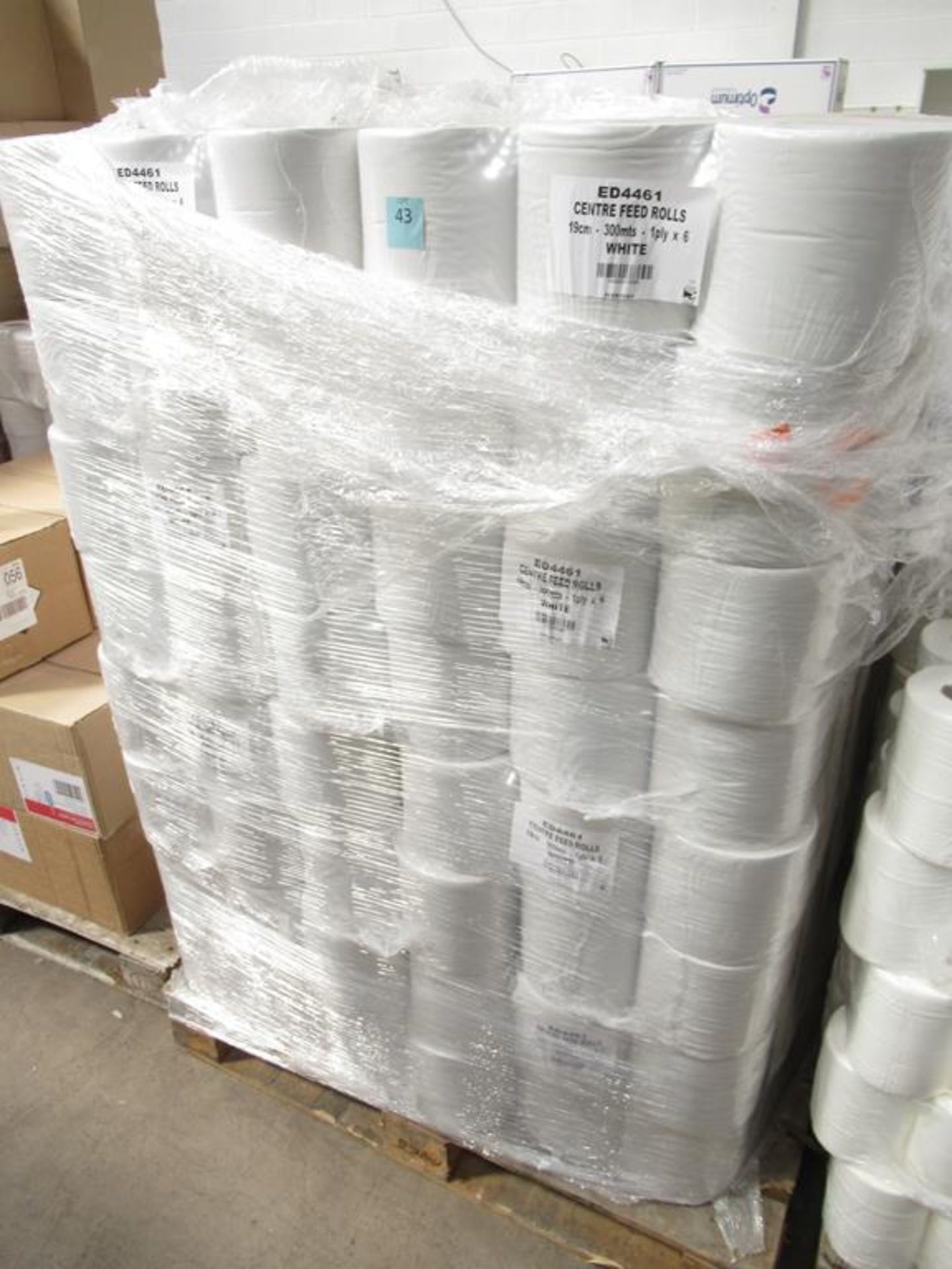 Pallet to contain 39 packs of Grey Centre Feed Rolls (6 rolls per pack)