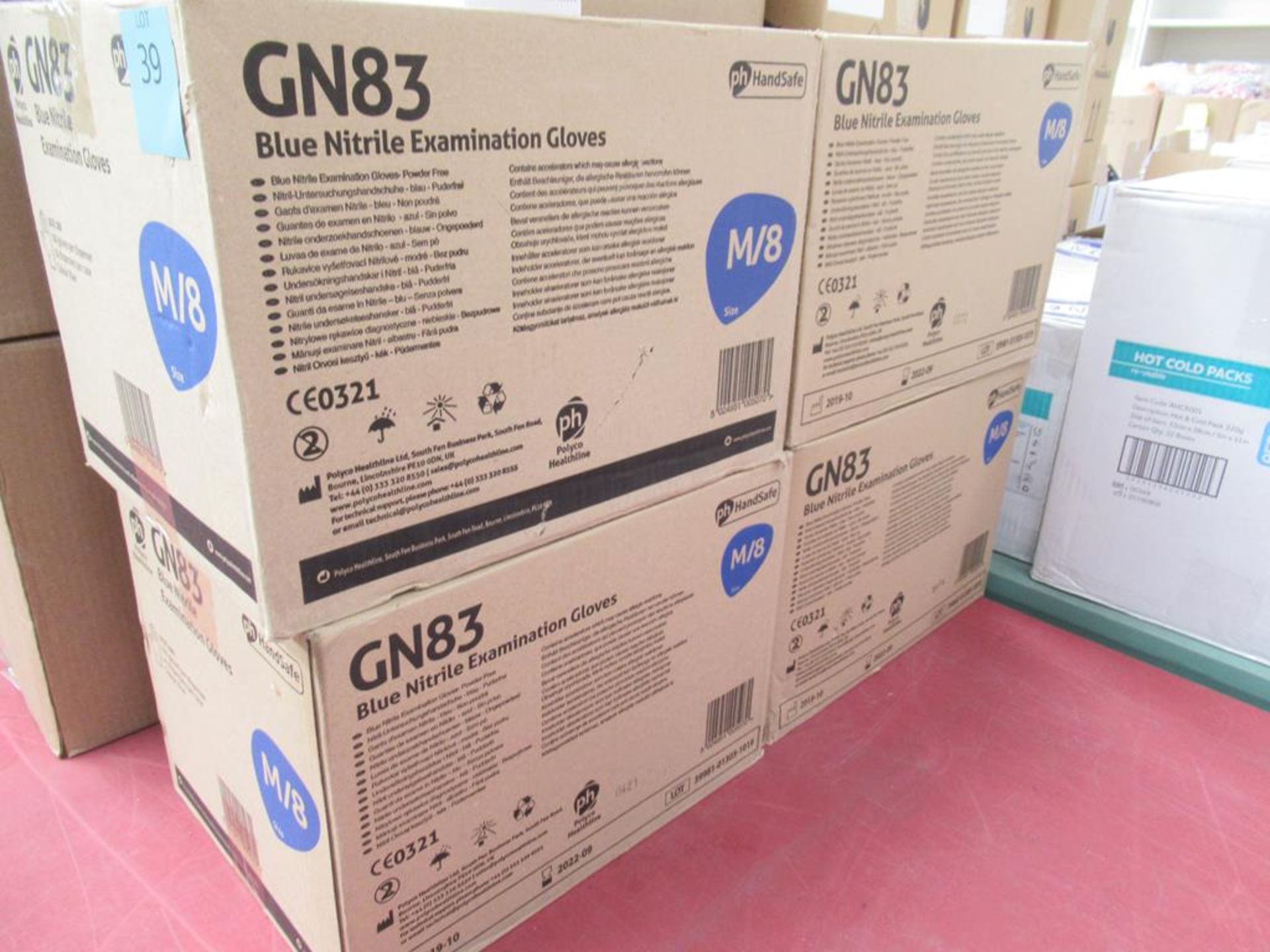 4 x boxes 10 packs per box of Polyco Healthcare GN83 Blue Nitrile Examination Gloves "Blue" Powder F - Image 2 of 4