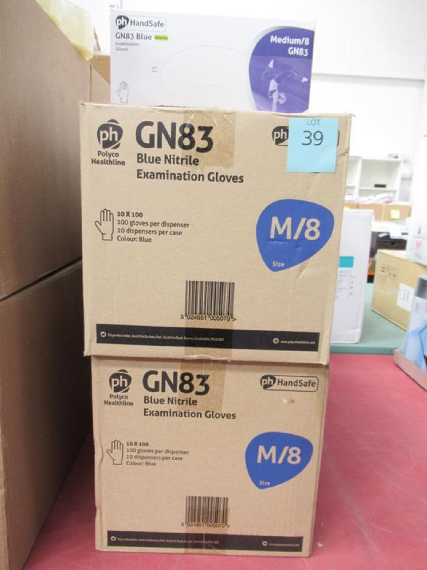 4 x boxes 10 packs per box of Polyco Healthcare GN83 Blue Nitrile Examination Gloves "Blue" Powder F