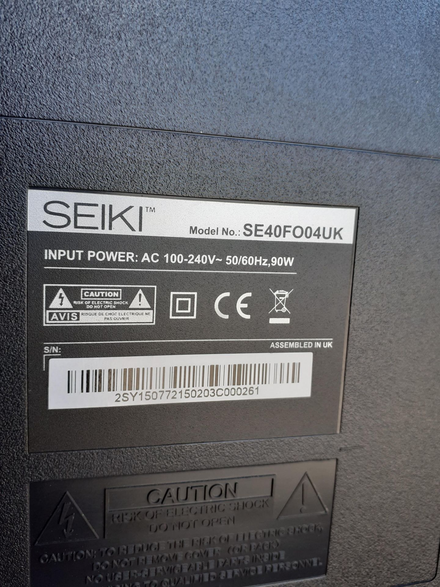 SEIKI 40" Flatscreen TV - Image 3 of 3