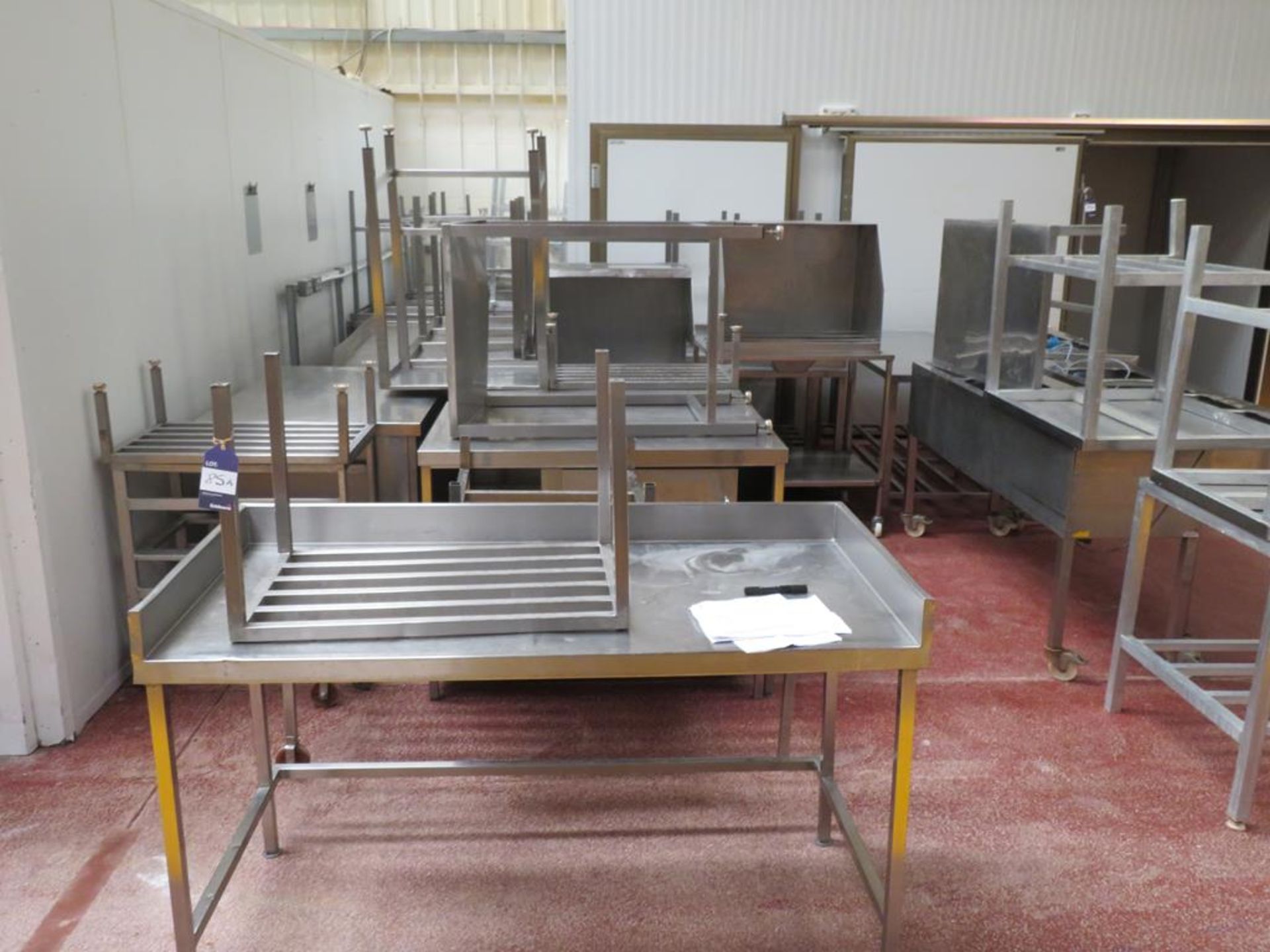 Qty of Stainless Steel & Aluminium Tables, Stands, Benches & Cabinets - Image 2 of 5