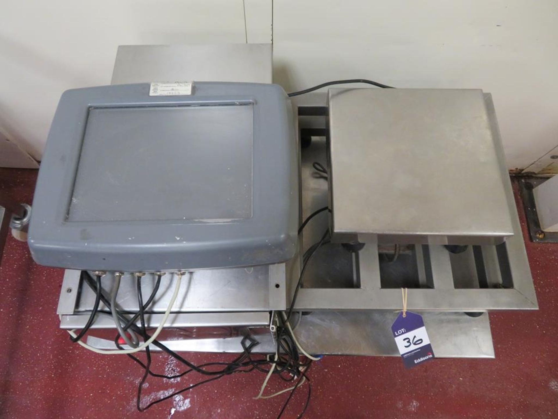 2 x Weighing Platforms, Digital Read Out, Stainless Steel Cabinet & Bench