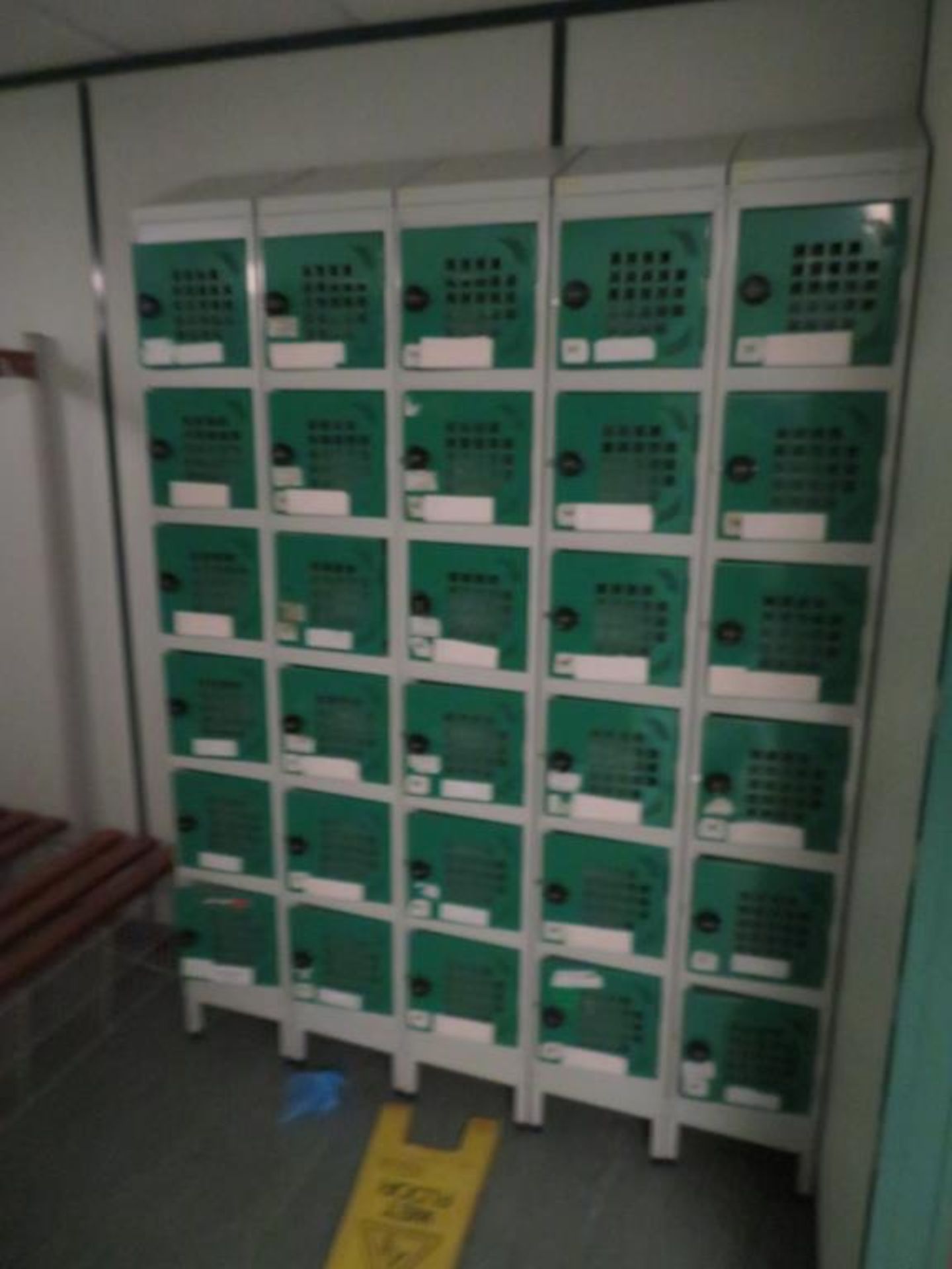 38 x Banks of 6 combination lockers etc