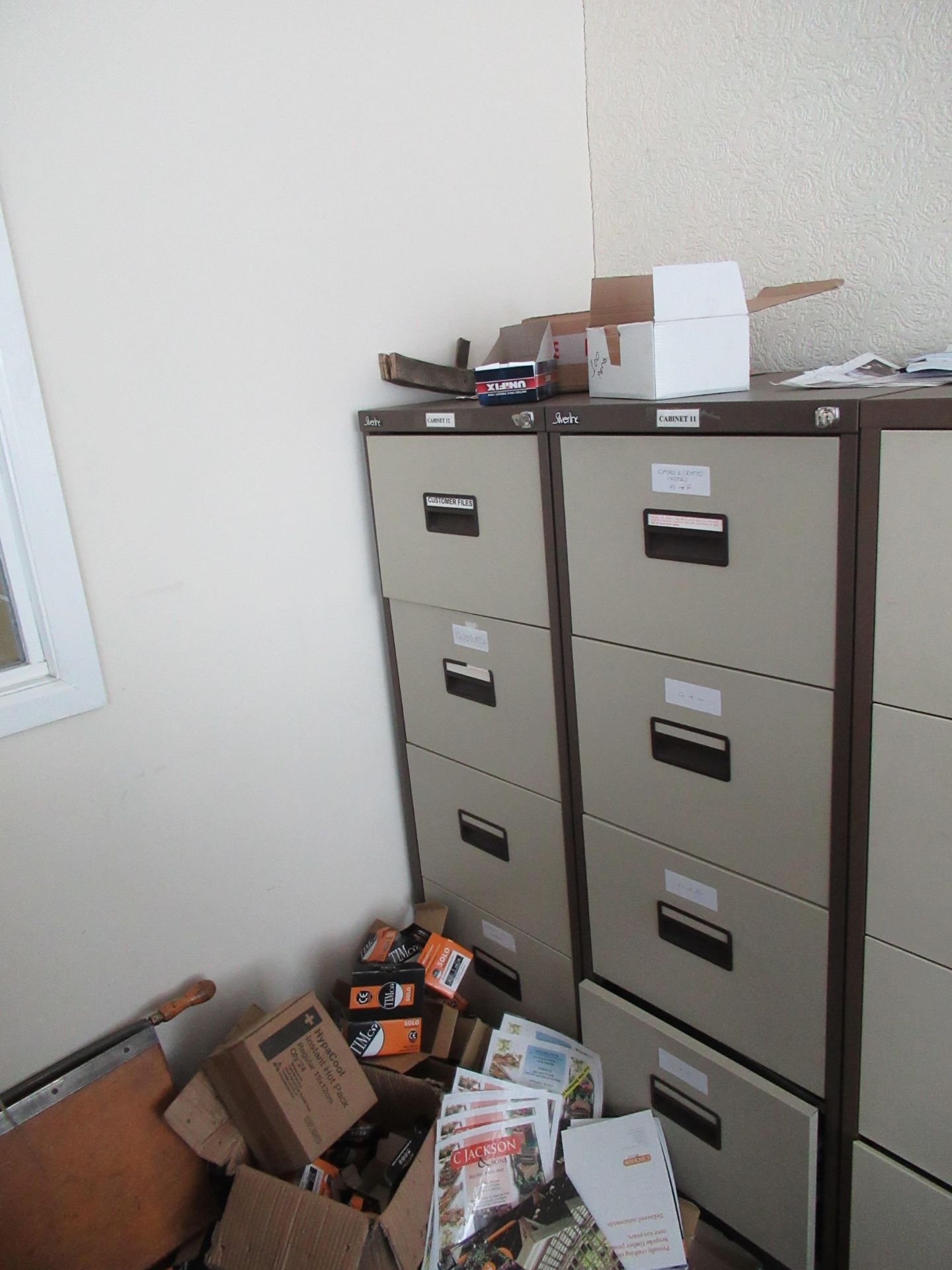 5 x four Drawer Metal Filing Cabinets Please Note Buyer to Remove - Image 2 of 2