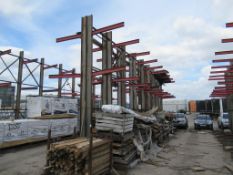 8 bays of Steel Cantilever Racking Please Note Buyer to Remove PLEASE NOTE This lot is to be collect