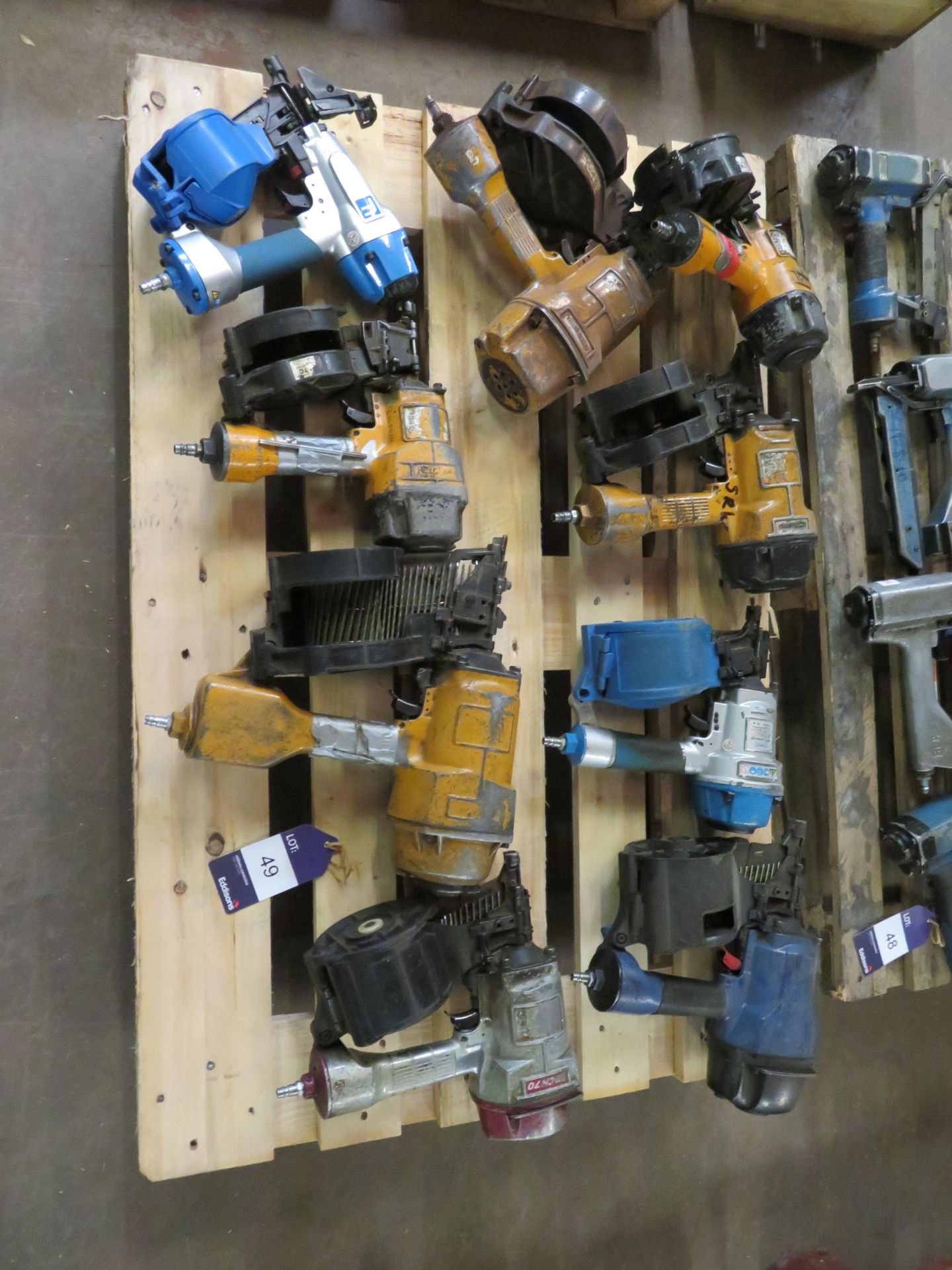 Pallet to contain 9 Pneumatic Nail Guns