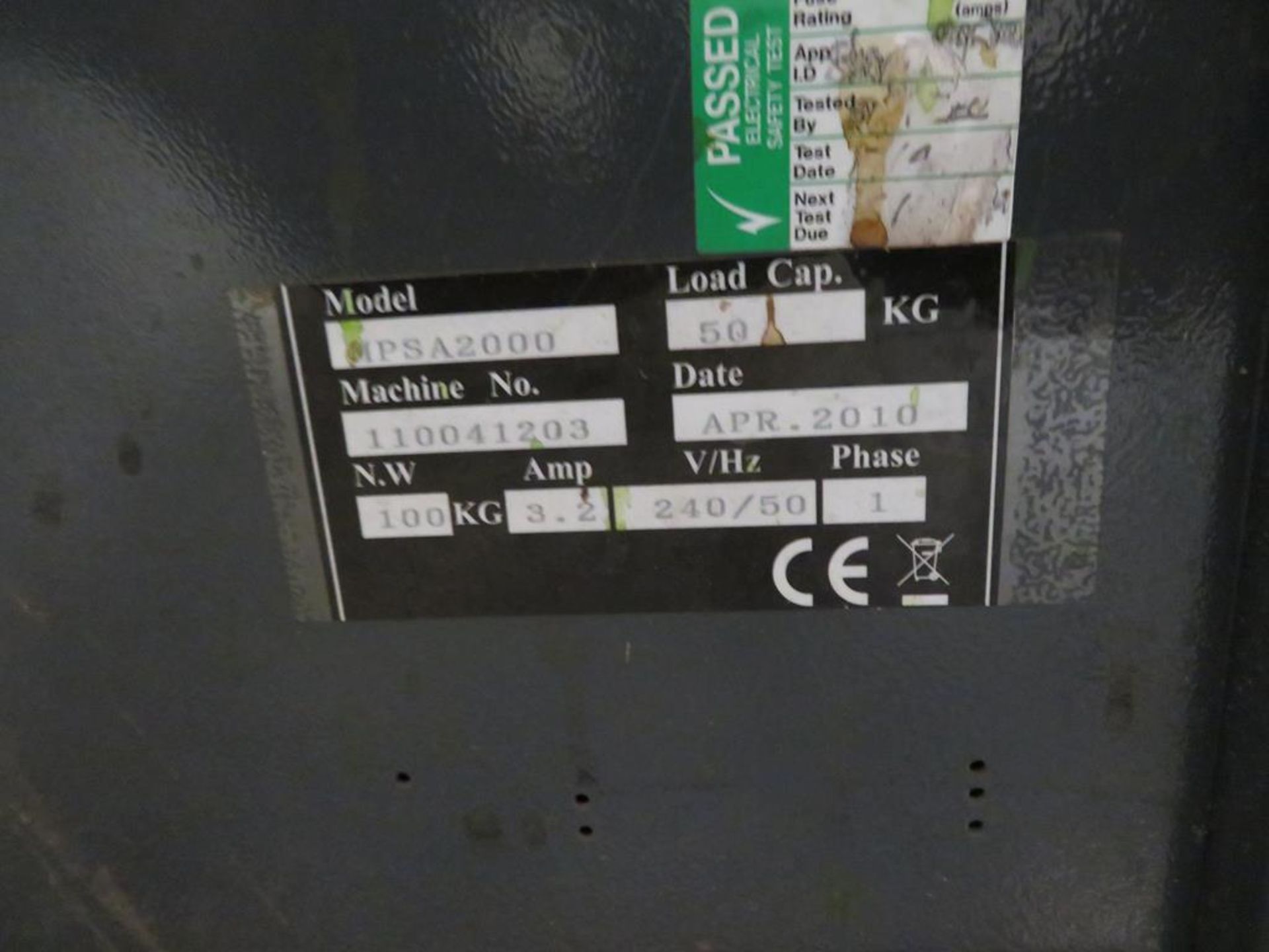 2010 Maillis Model MPSA2000 Strapping Table - Image 2 of 2