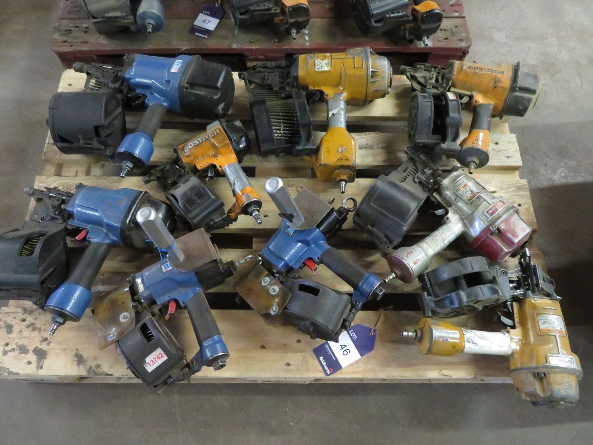 Pallet to contain 9 Pneumatic Nail Guns