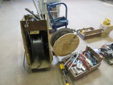 2 Strapping Trolley and Qty of Hand Strappers