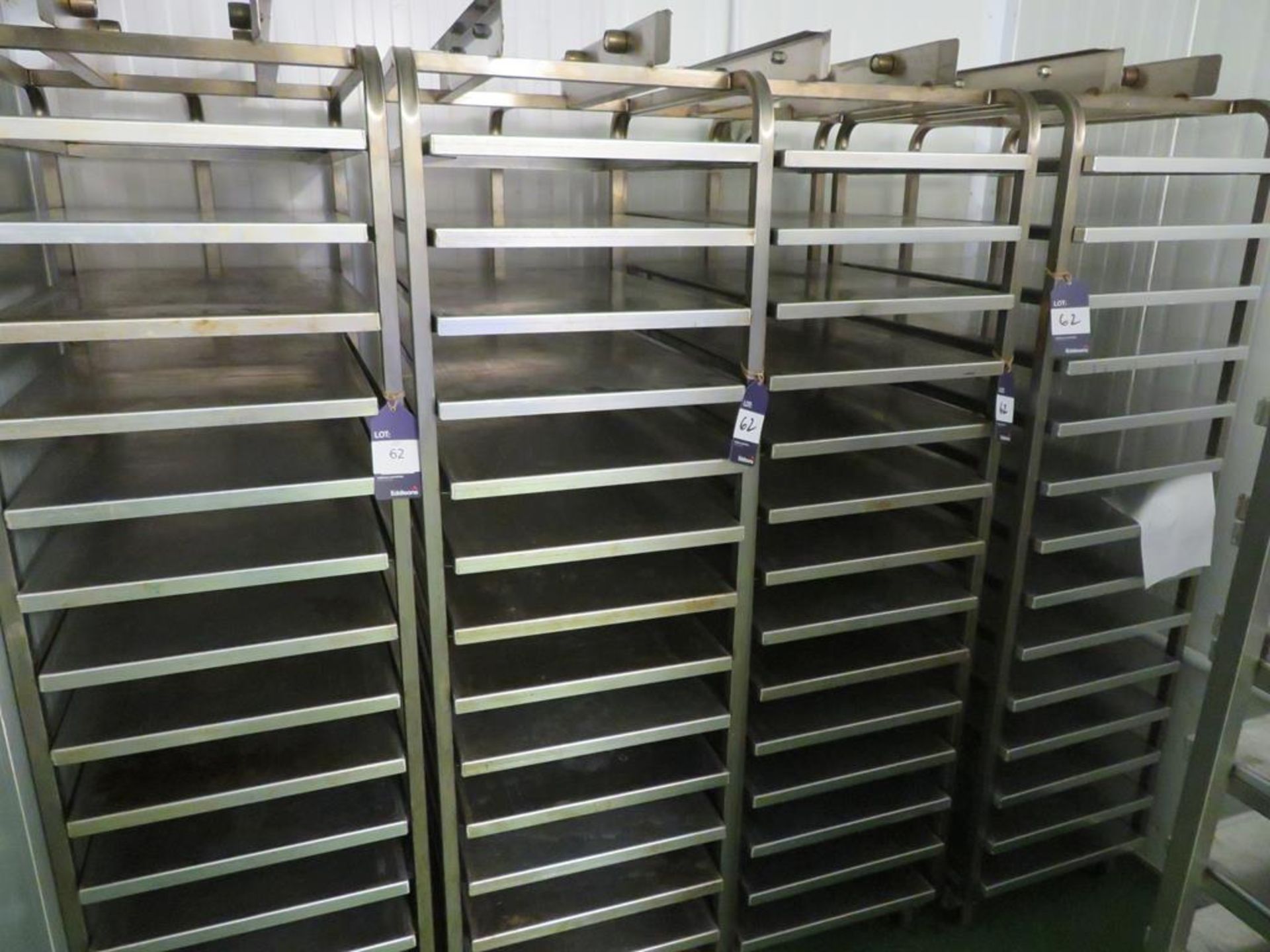 4 x MX Oven 14 Tray Oven Racks & a Qty of Trays