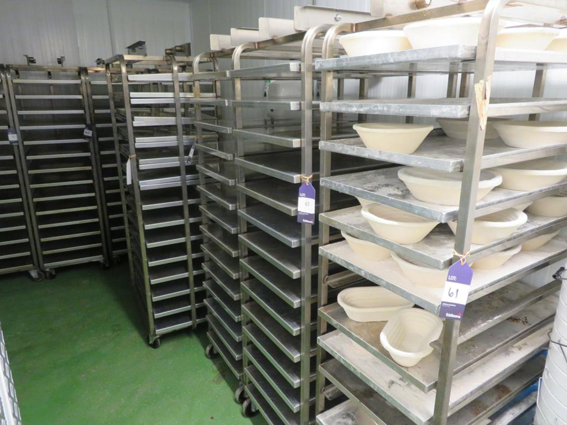 4 x MX Oven 14 Tray Oven Racks & a Qty of Trays