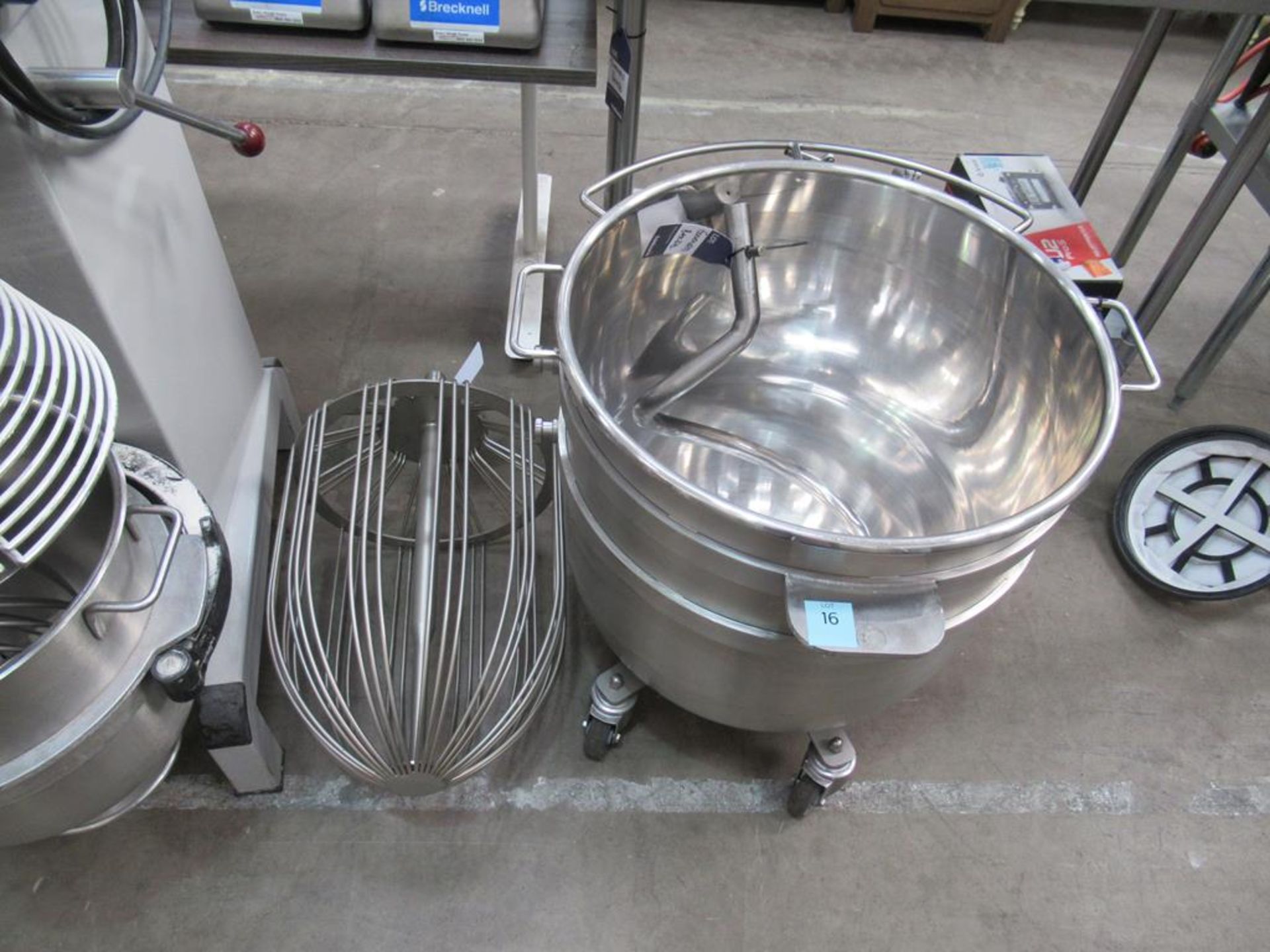 Large Mobile stainless steel Mixing Bowl