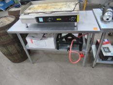 Stainless steel Preparation Table with undershelf