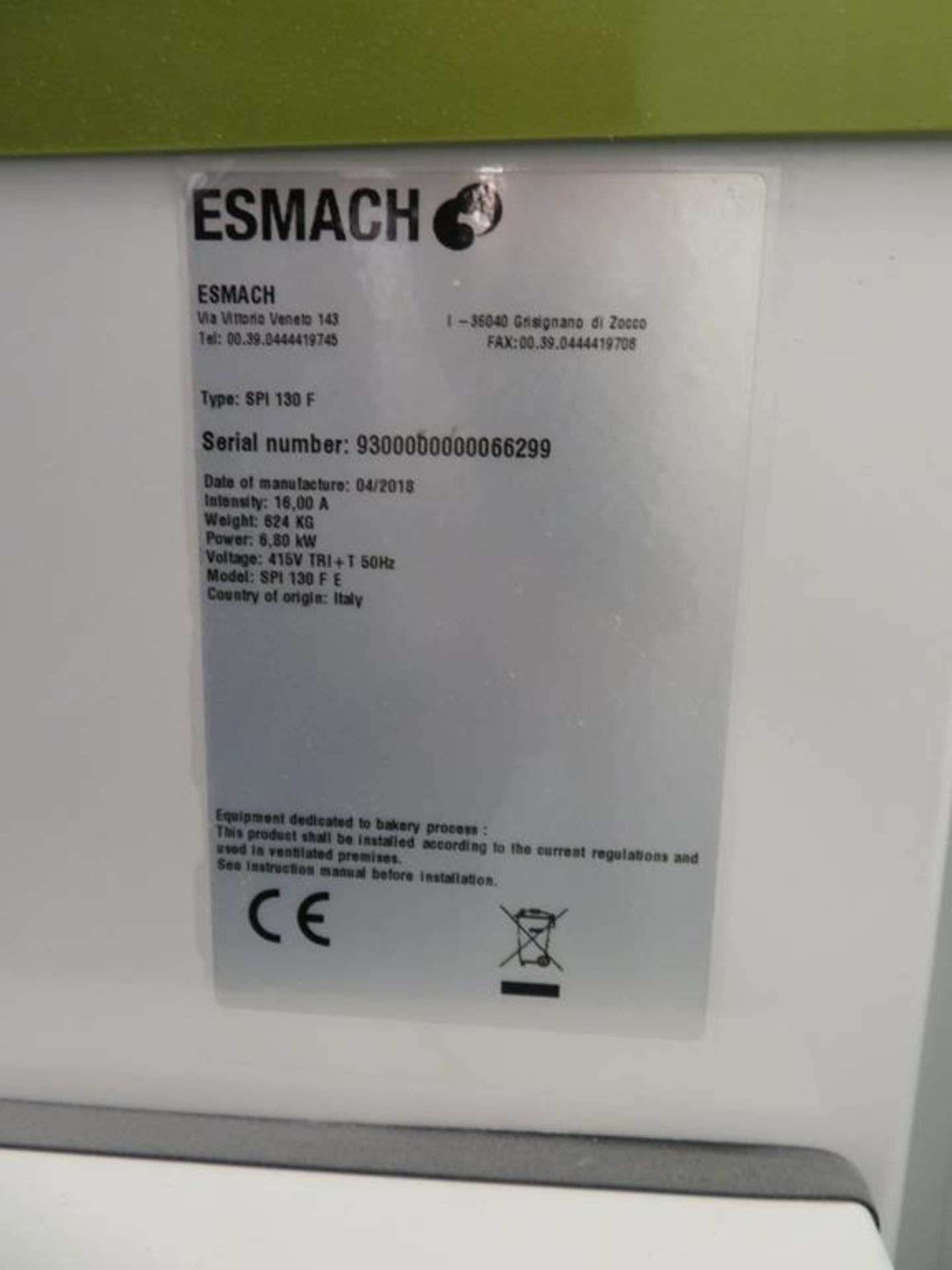 2018 Esmach SPI 130f E Automatic Spiral Mixer - Image 4 of 4