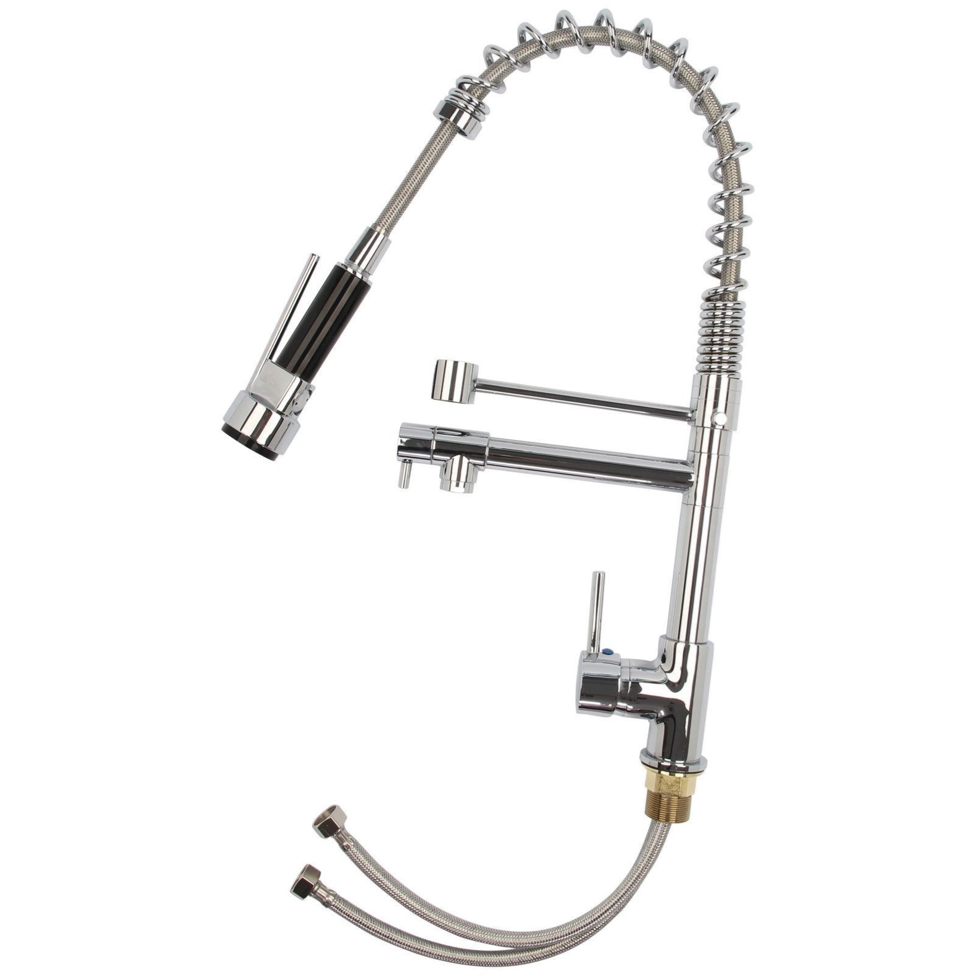 5 BRAND NEW BOXED Bentley Modern Monobloc Chrome Brass Pull Out Spray Mixer Tap. RRP £349.99.This - Image 2 of 2