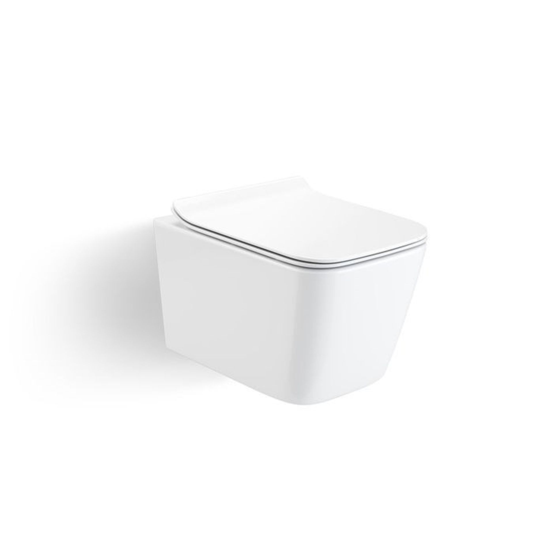 6 BRAND NEW BOXED Florence Wall Hung Toilet inc Luxury Soft Close Seat.RRP £349.99.Made from White - Image 3 of 3