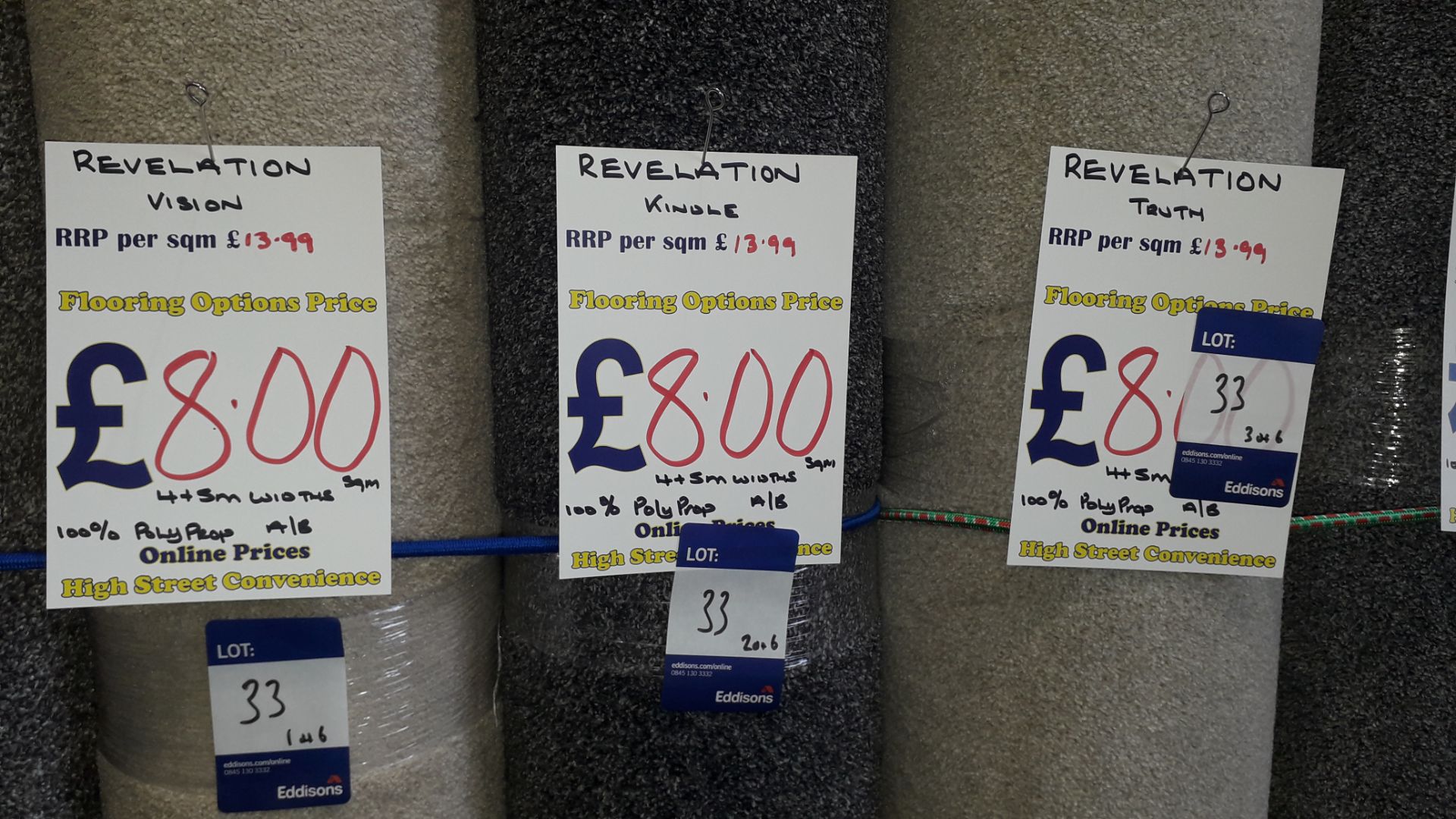 6 x Revelation Carpets Comprising of 1 x Vision 2.9m x 4m Rp. £8 Sqm, 1 x Kindle 2.9m x 4m Rp. £8 - Image 2 of 3