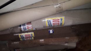 Approx. 15 x Part Rolls of Various Carpets – (Rack not included) Located Upstairs