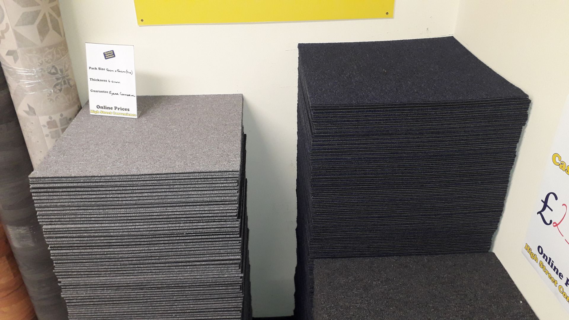 Approx. 600 x Various Coloured 6mm 50cm x 50cm Carpet Tiles Rp. £2.50 Per Tile - Image 2 of 3