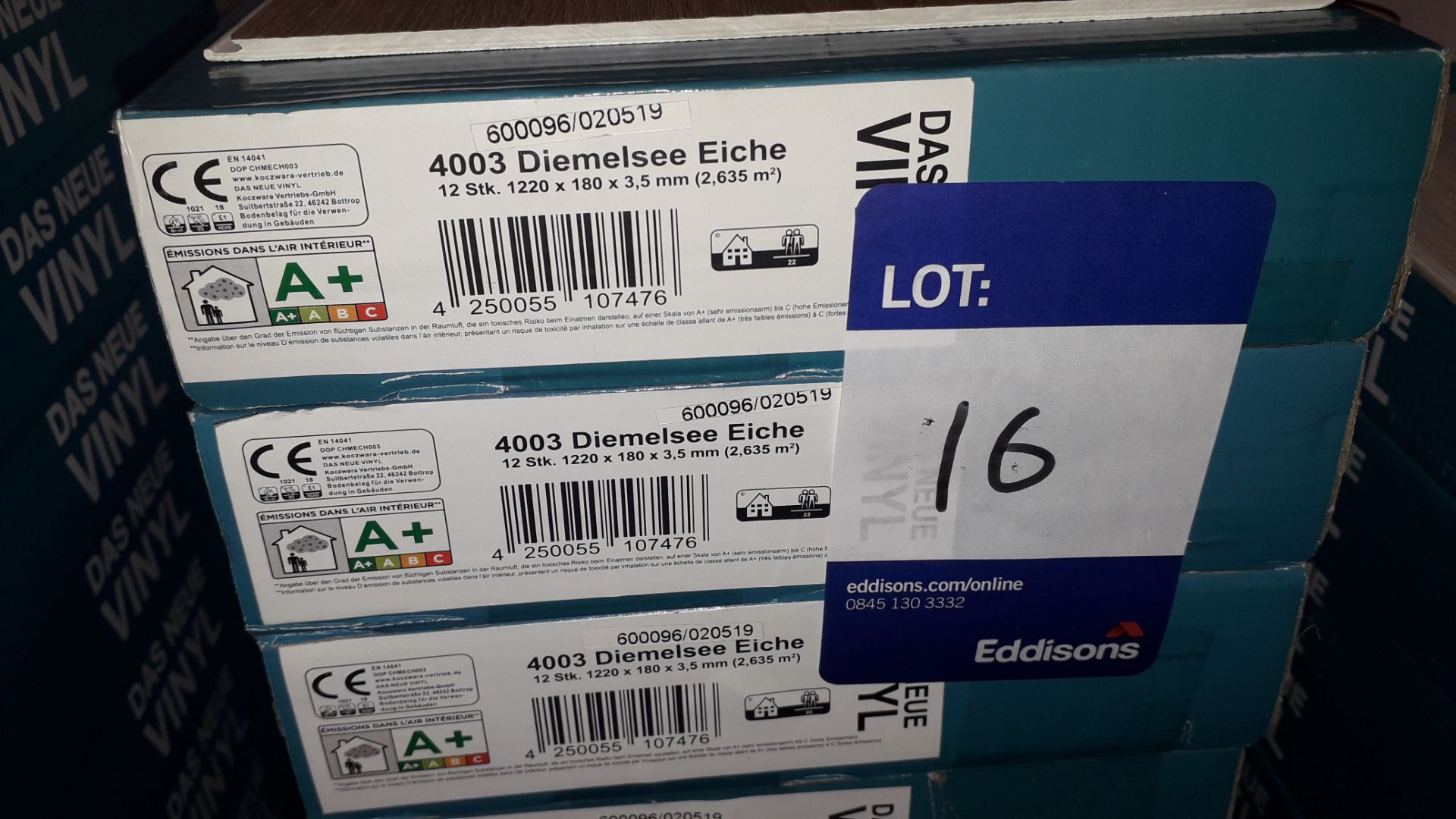 11 Packs of Das Neue Vinyl 3.5mm Diemelsee Eiche Vinyl Flooring 2.63m² Per Pack – RP £50 per pack - Image 2 of 2